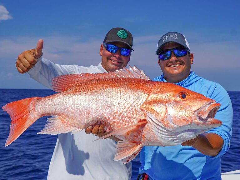 Anglers with large red snapper