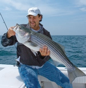 Fishing for stripers in New York