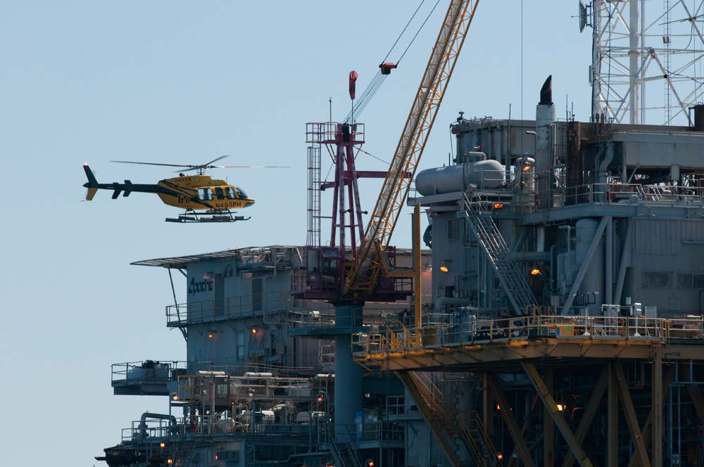 offshore fishing near oil rig