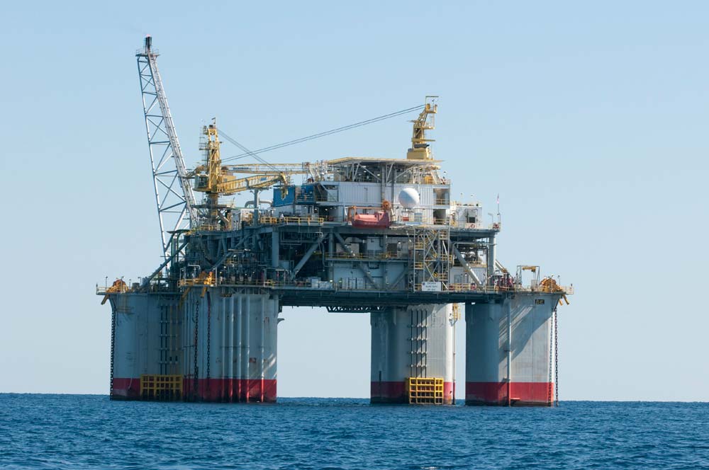 fishing near oil rig