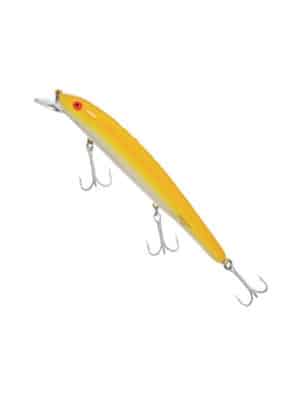 Vintage HEDDON 4 1/2 Yellow Shore Minnow Nose Tie ZARA SPOOK Fishing Lure  BASS