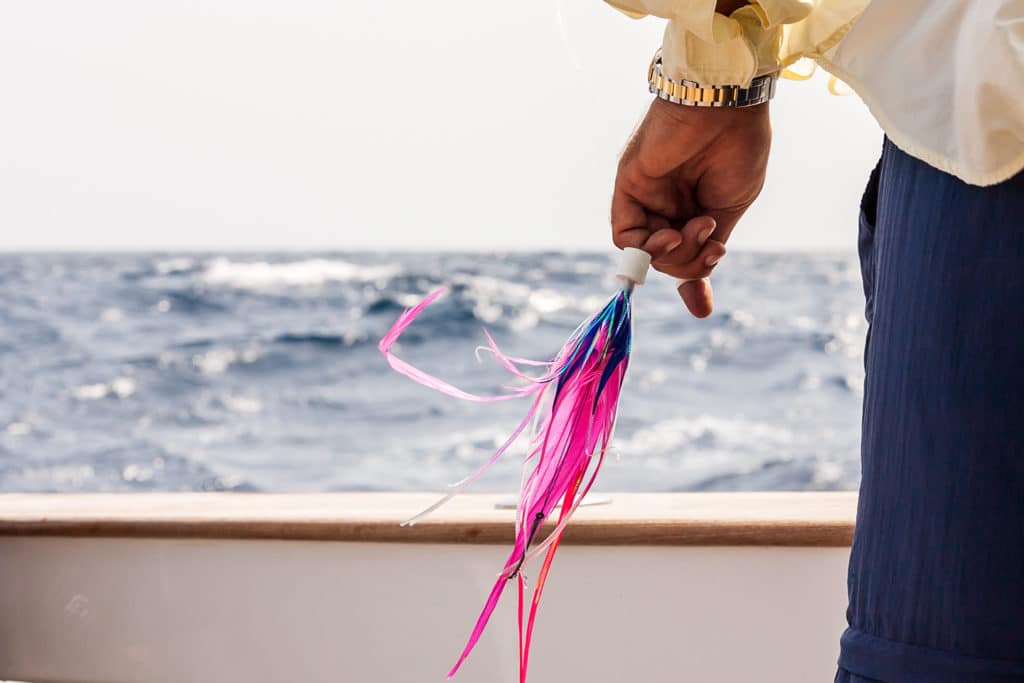 Large, colorful streamer flies are ideal for sailfish