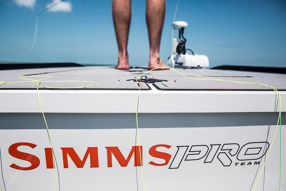 Fly line resting on the casting deck often catches on trolling motors and other snags.