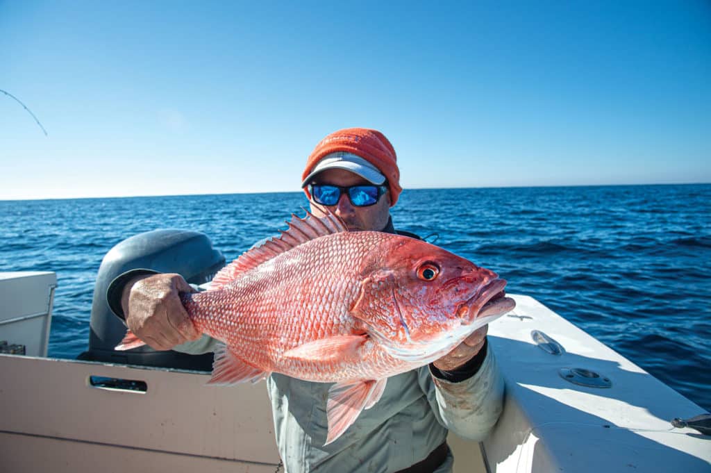 Large red snapper caught off North Carolina
