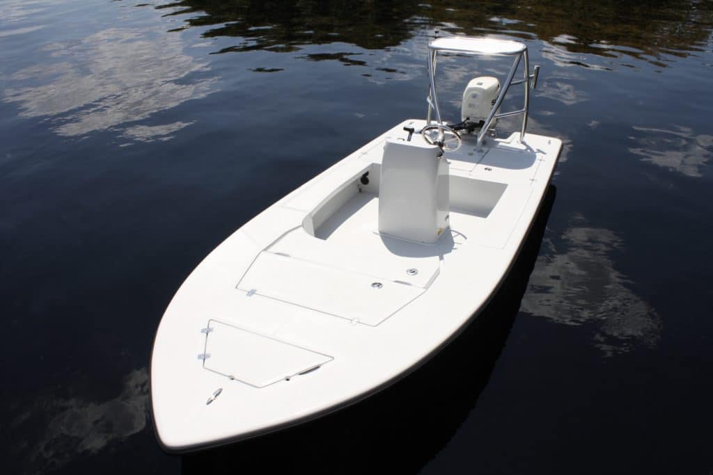 Bay Craft Bone Skiff 162 in the shallows