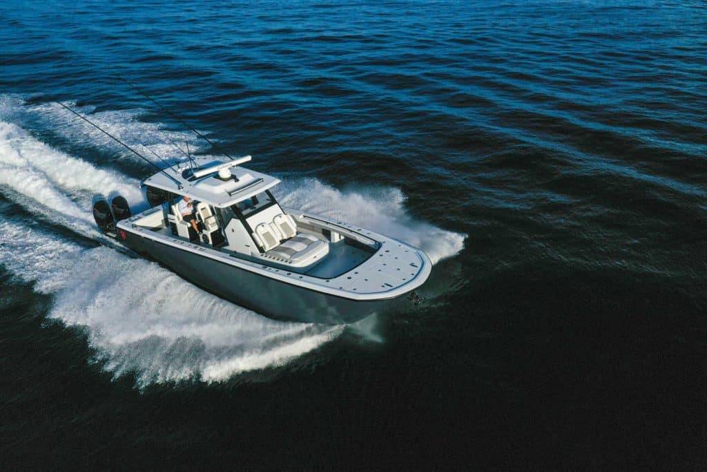Barker 40 HPC running smooth offshore