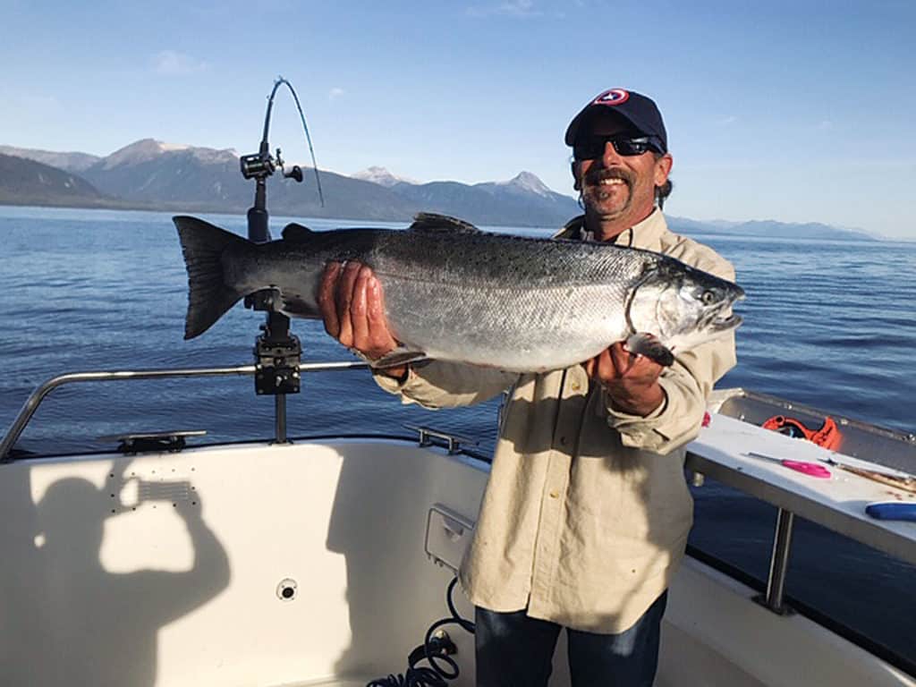 Salmon caught in coastal waters