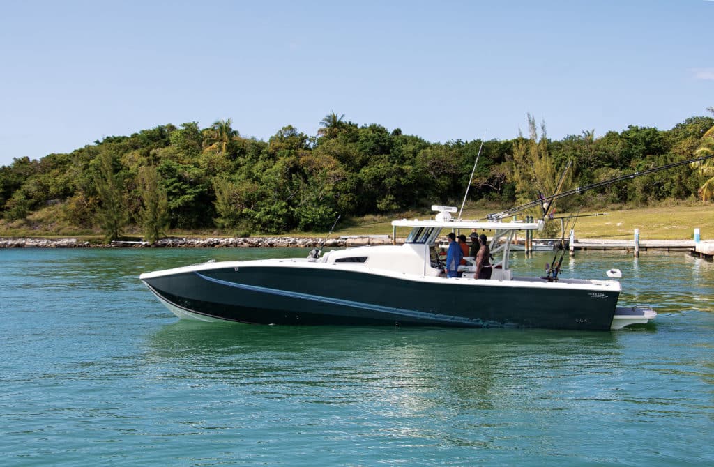 Insetta 45 cruising past Walker's Cay