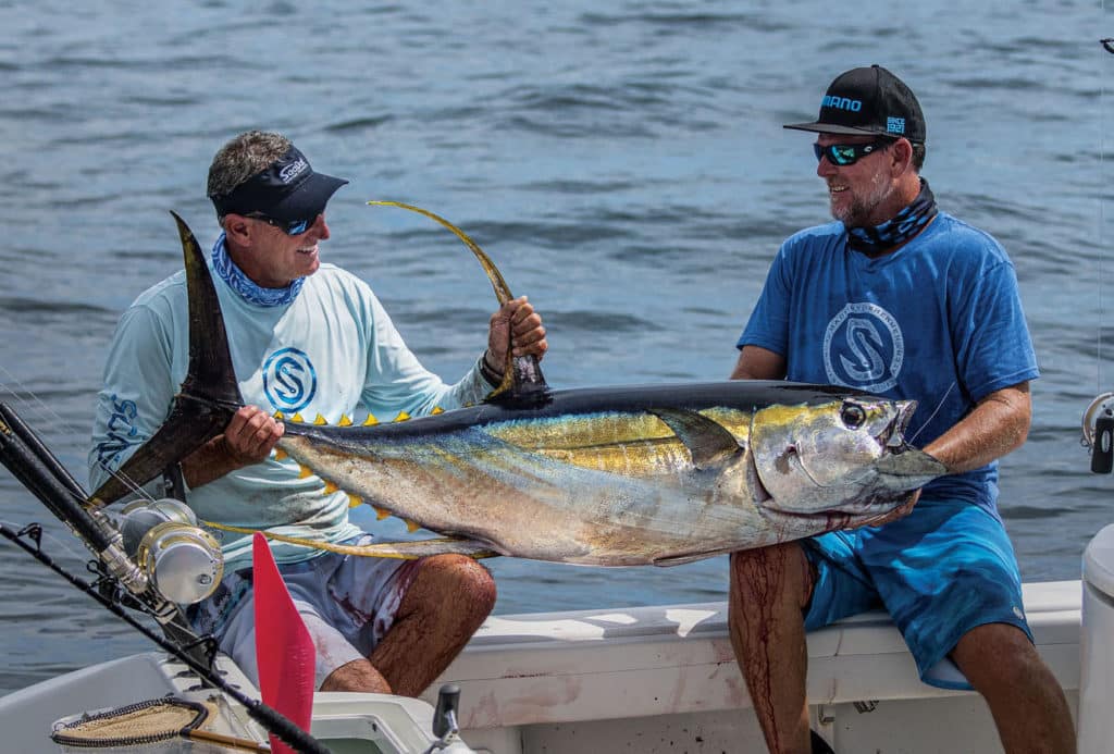 Yellowfin tuna caught in the Bahamas