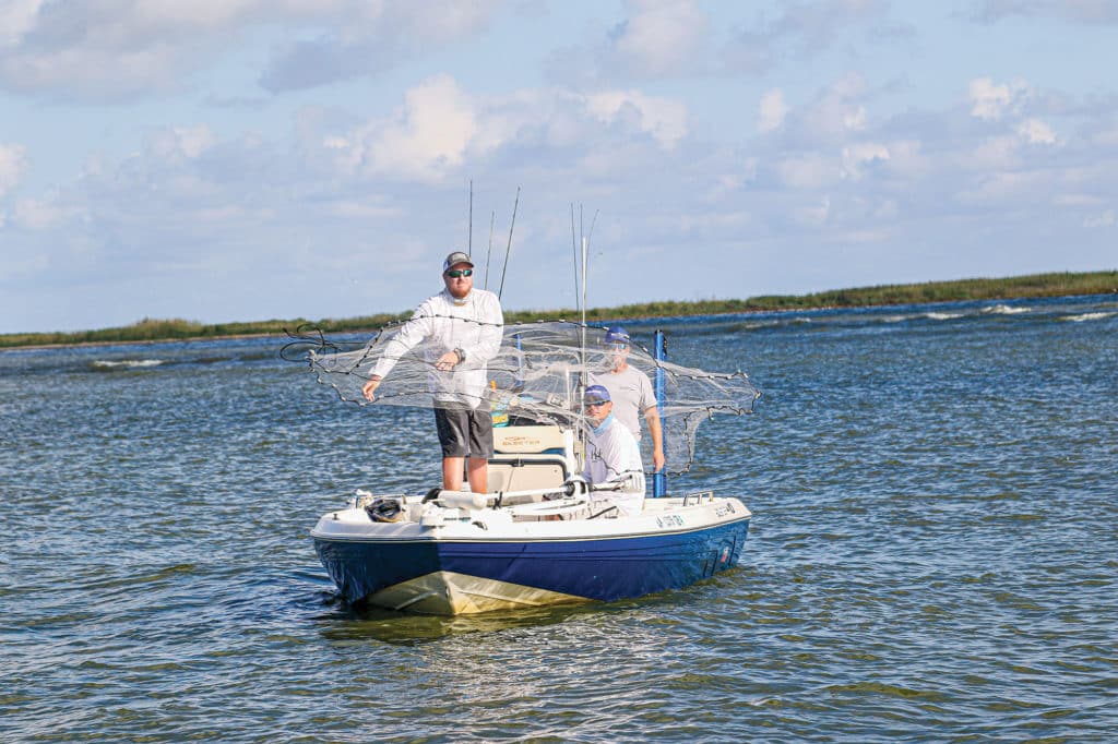 Cast netting for menhaden