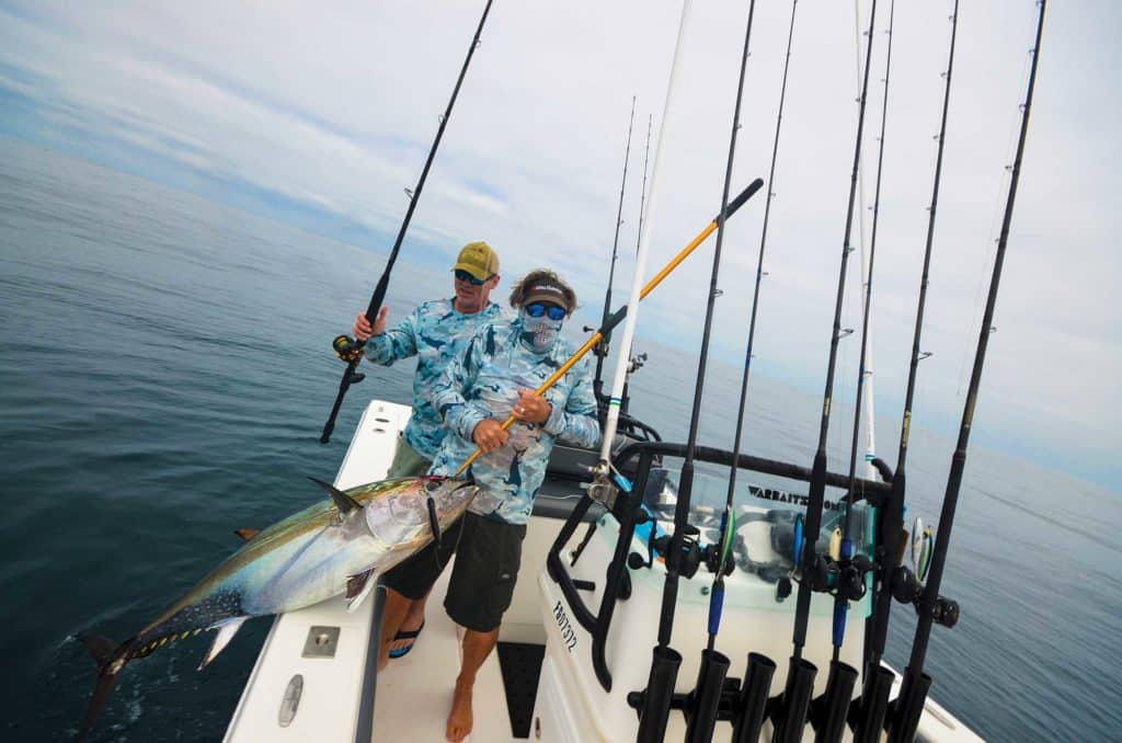 Bluefin tuna caught from a bay boat