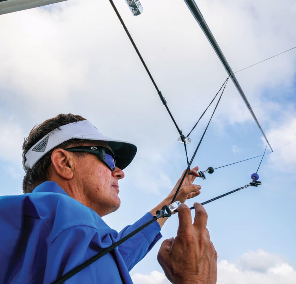 Angler with outrigger