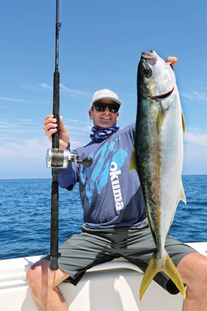 Yellowtail caught on lighter tackle