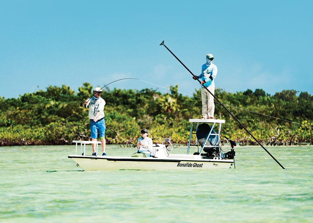 Bonefish brought boatside