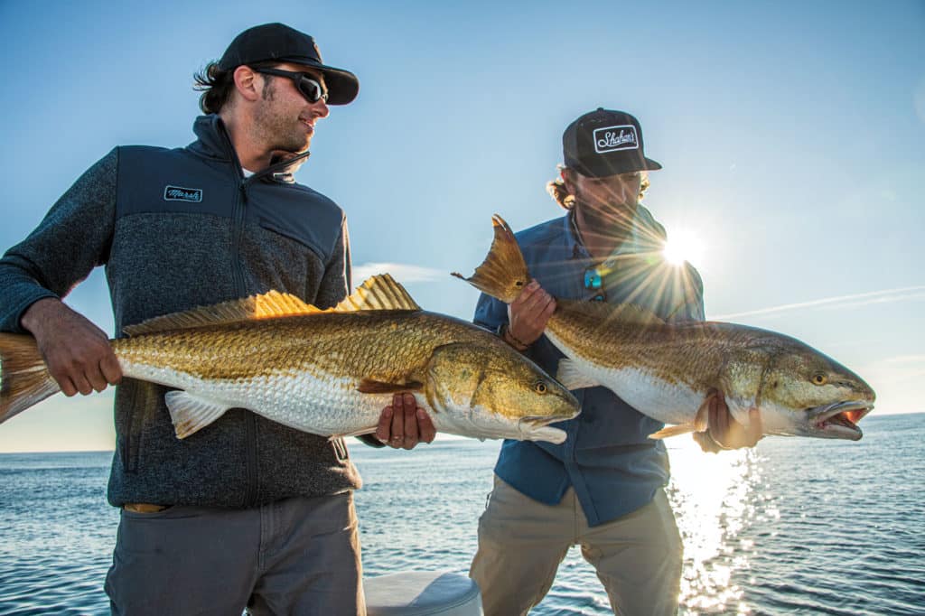 Multiple redfish caught at once