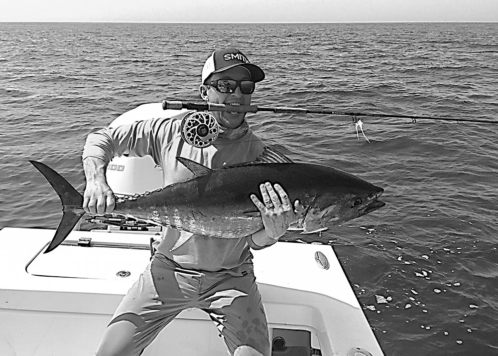 Strong fly-line caught this tuna