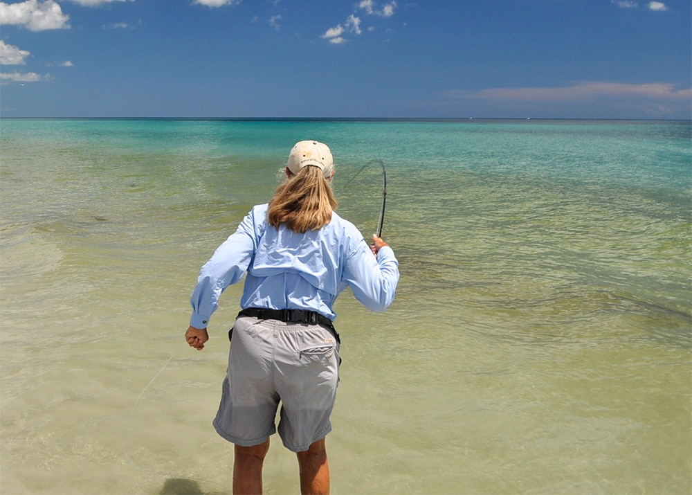 Casting from the beach