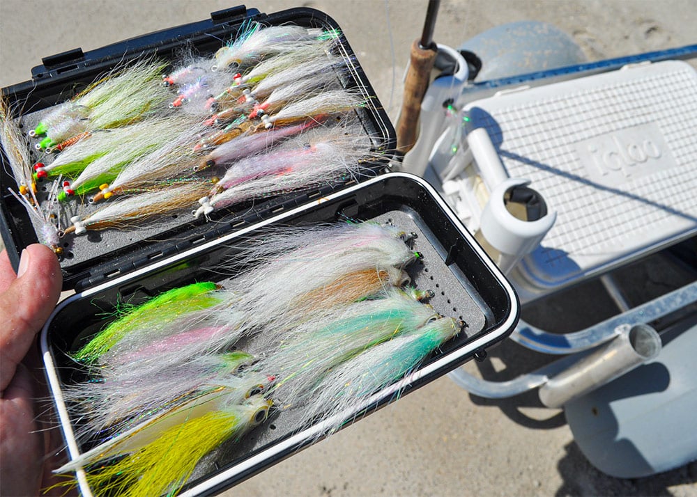 Fly box with different patterns