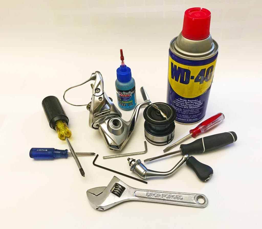 Spinning reel maintenance kit