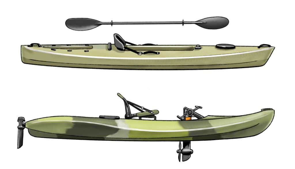 Paddle versus pedal kayak options