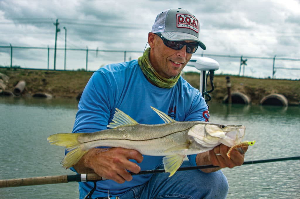 Winter-time snook caught in Texas