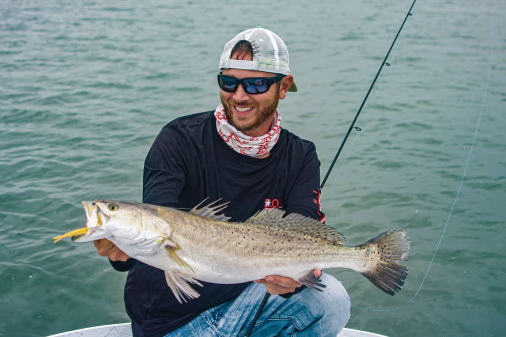 Large seatrout caught in Laguna Madre