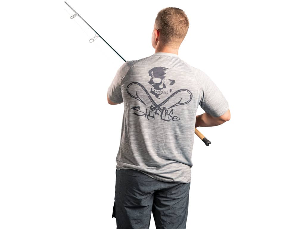 The Salt Life Performance Tee provides UPF protection while on the water