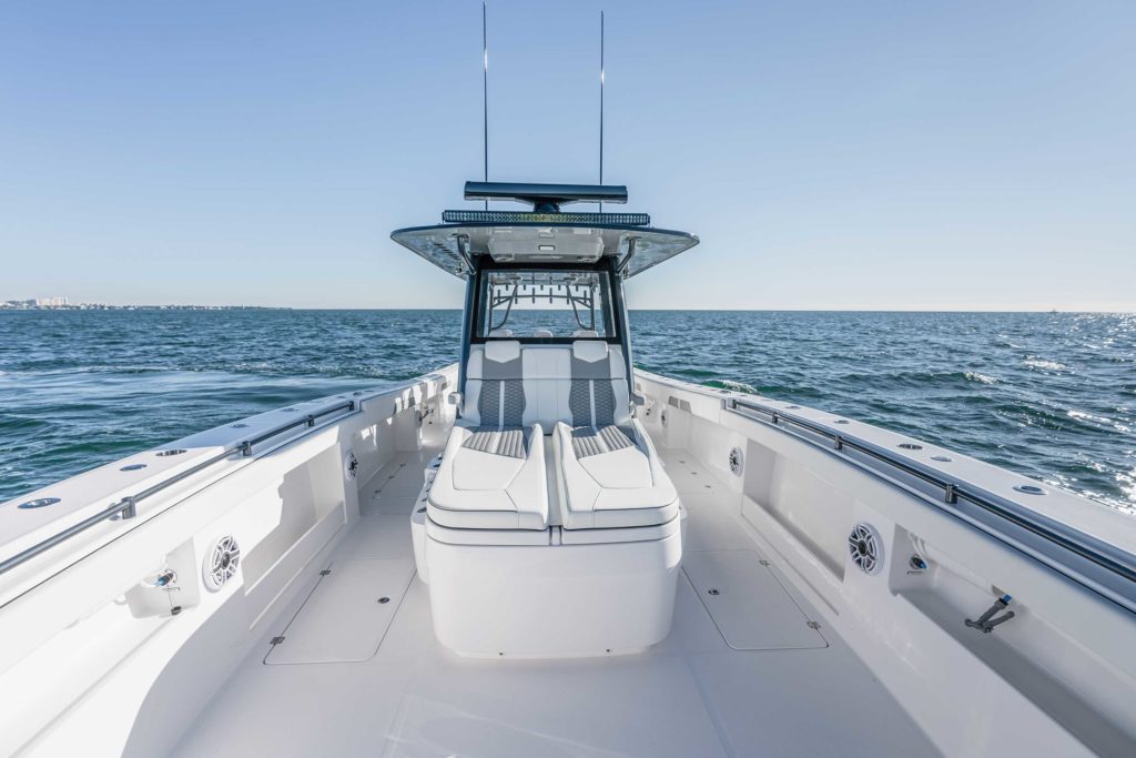 Invincible 46 Catamaran console seating