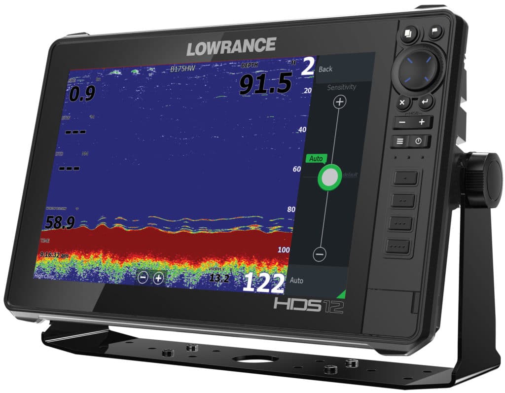 The gain set correctly on a fish finder