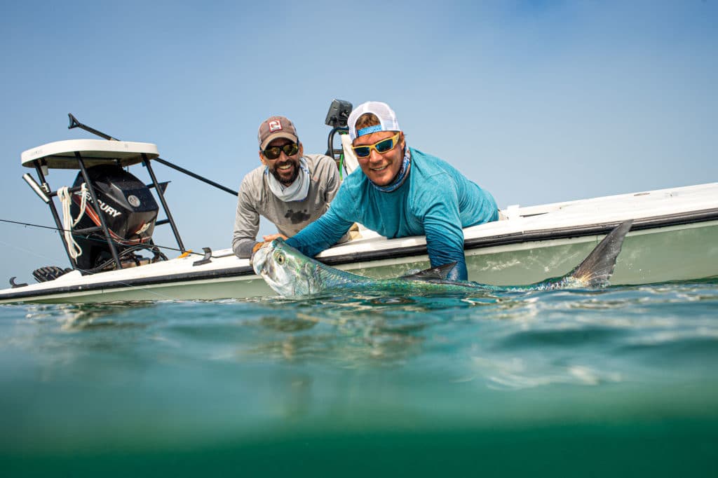 Tarpon brought boatside