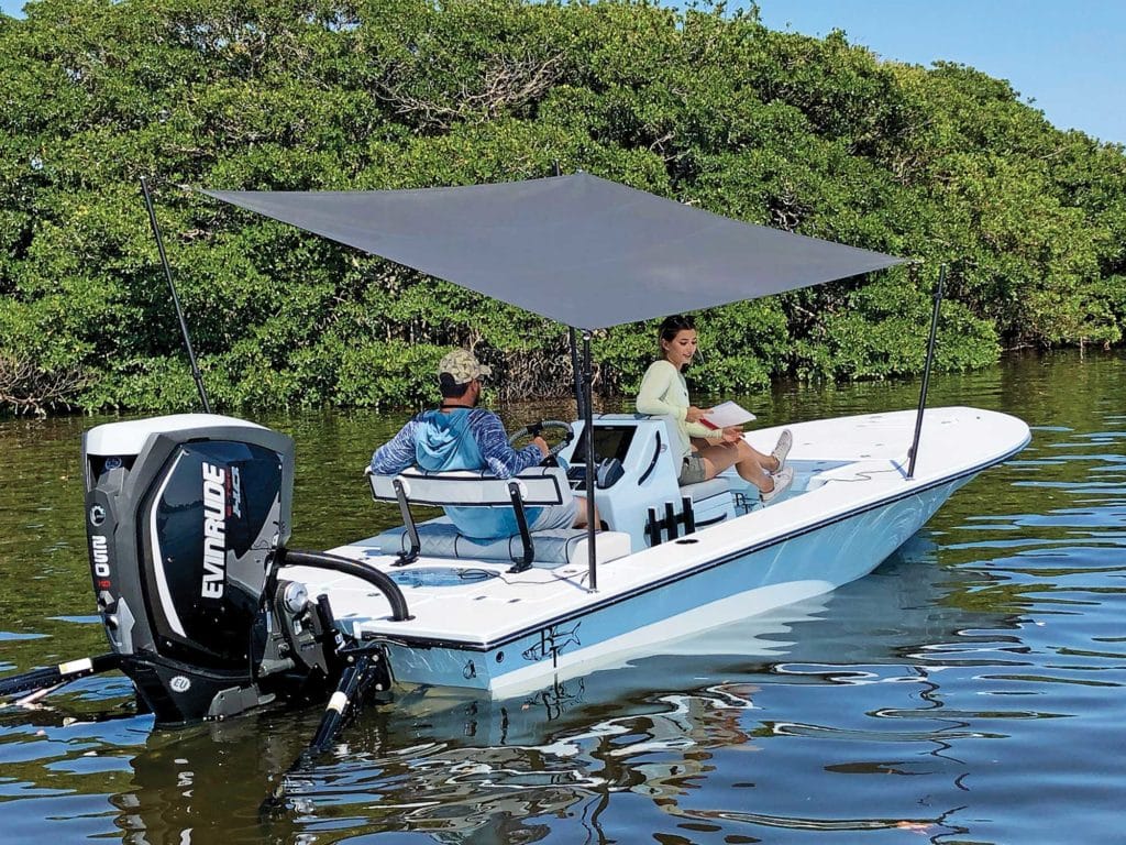 Rapid Switch System Shade protecting boaters