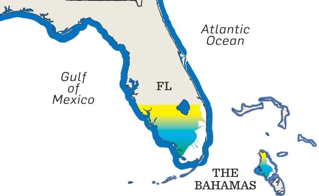Florida mahi map