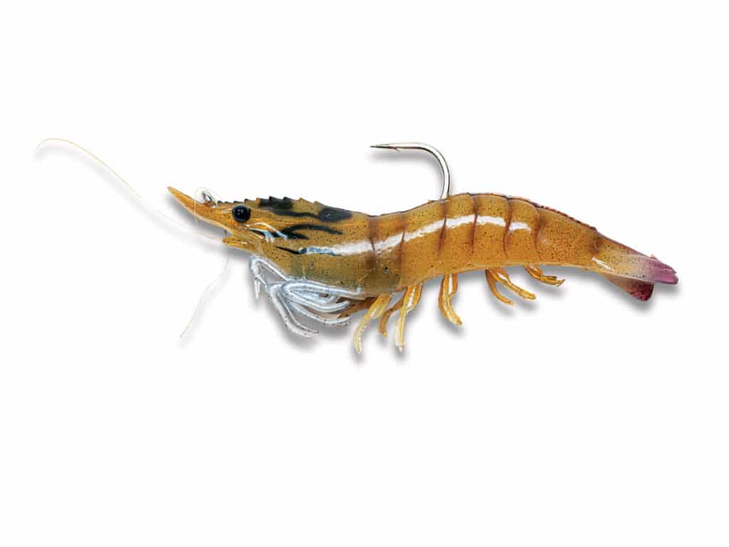 Imitation shrimp are great redfish baits