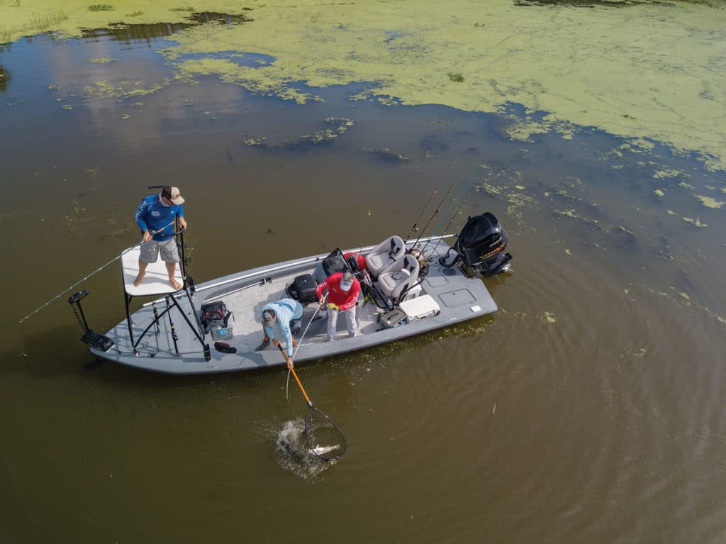 Using a tower to target redfish in the marsh