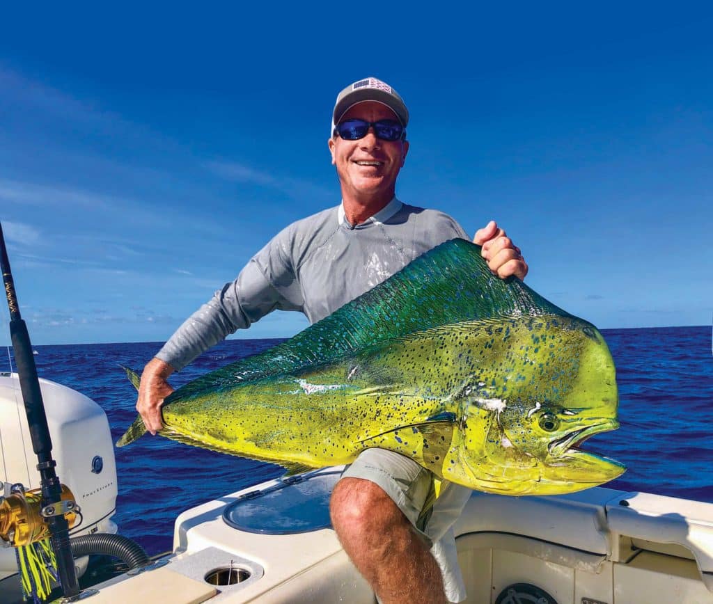 Bull dolphin caught in the Bahamas