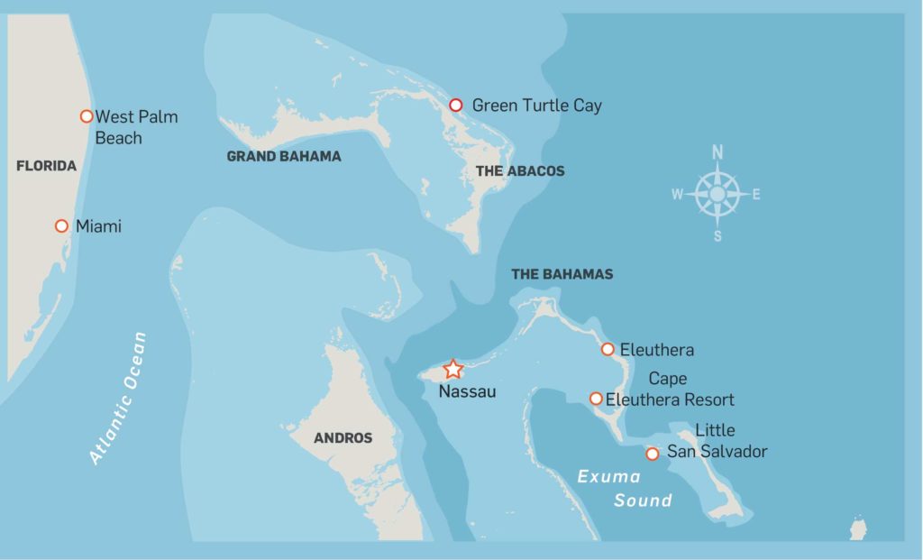 Map of the Bahamas