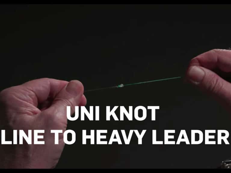 Learn how to tie the Uni-Knot to heavy leader