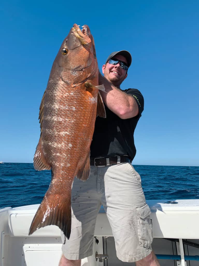 Cubera snapper caught using heavy tackle