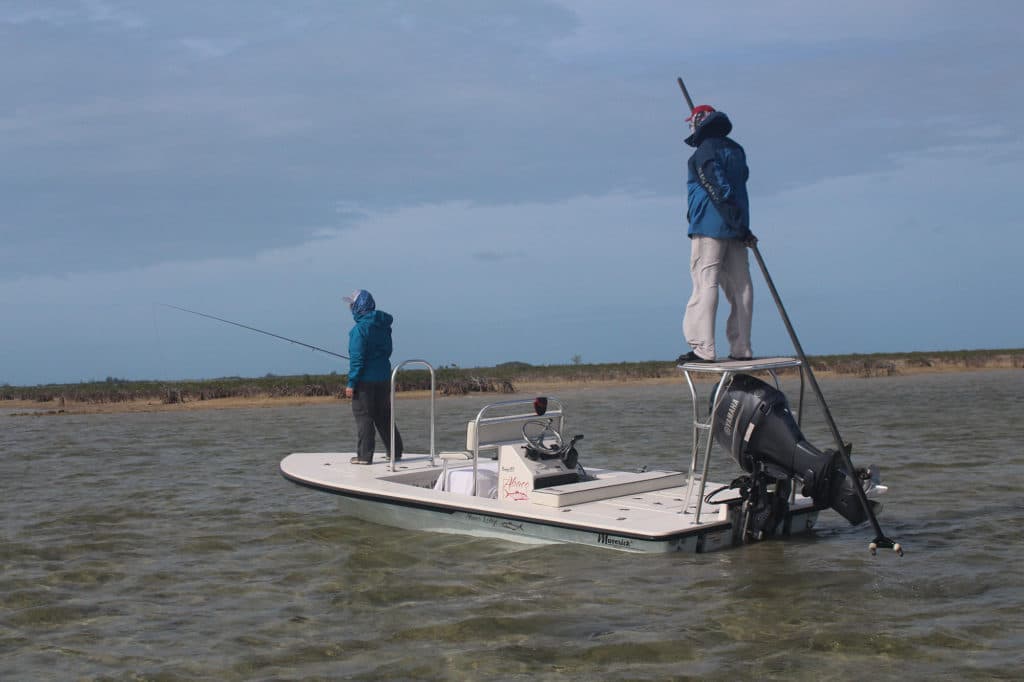 Poling the flats for fish