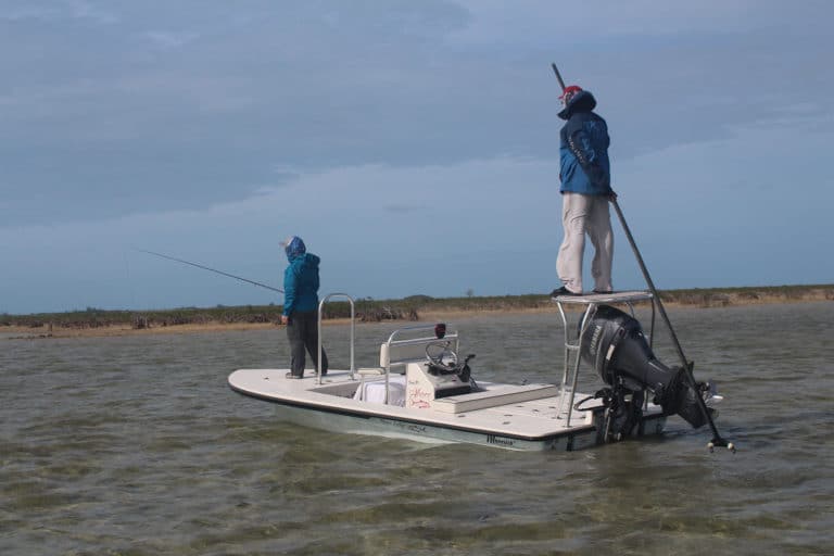 Poling the flats for fish