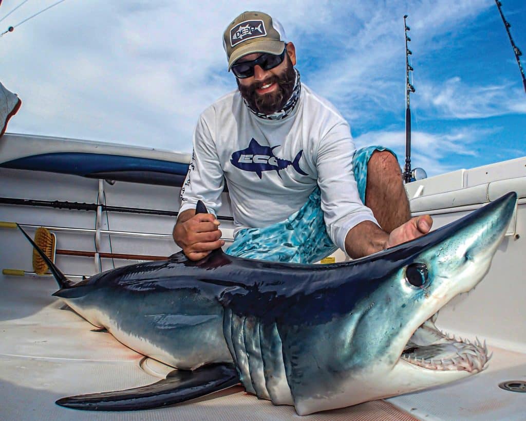 Mako shark on the boat