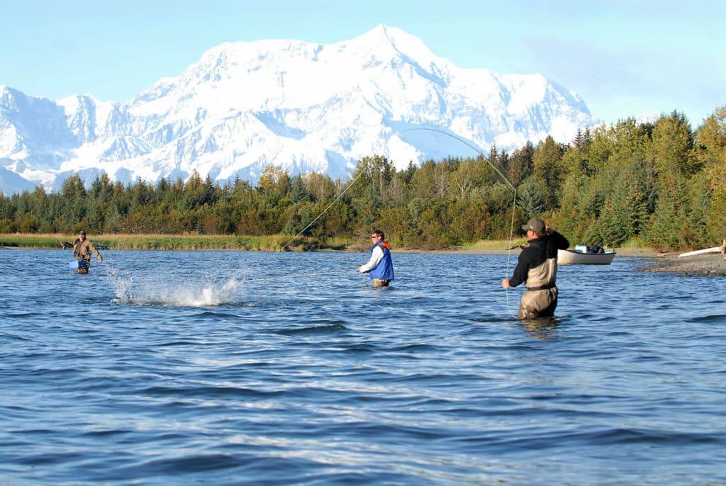 Targeting silver salmon in the mountains