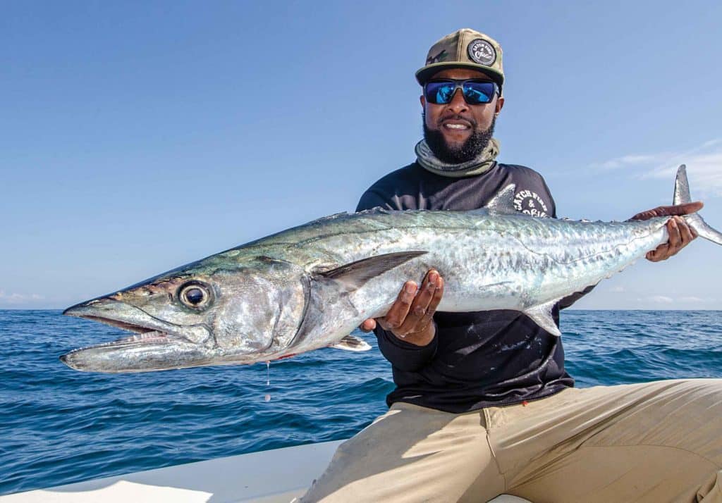 Trophy kingfish brought on board