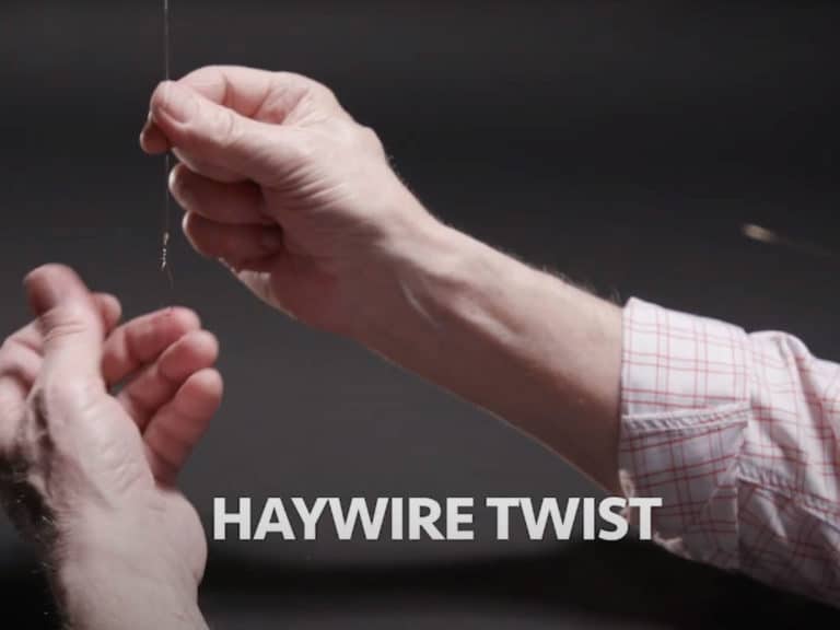 Tying the Haywire Twist knot