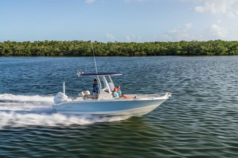 Boston Whaler 220 Dauntless running nearshore