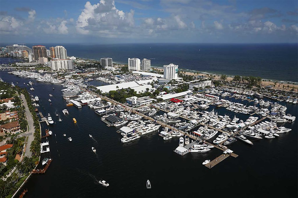 2020 Fort Lauderdale Boat Show aerial photo