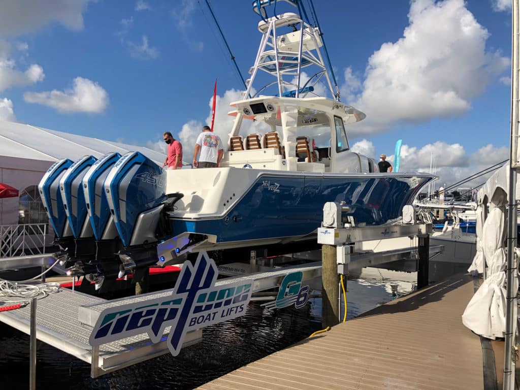 SeaVee 450Z with quad outboards