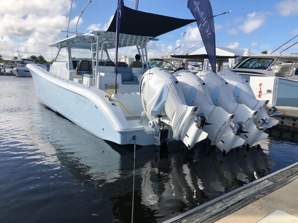 Yellowfin 54 Offshore with quad outboards