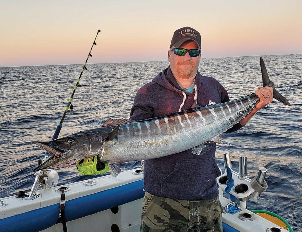 Wahoo caught at sunset