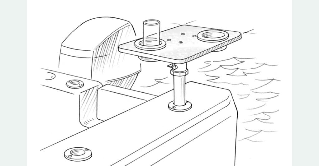 Handy rod holder bait table